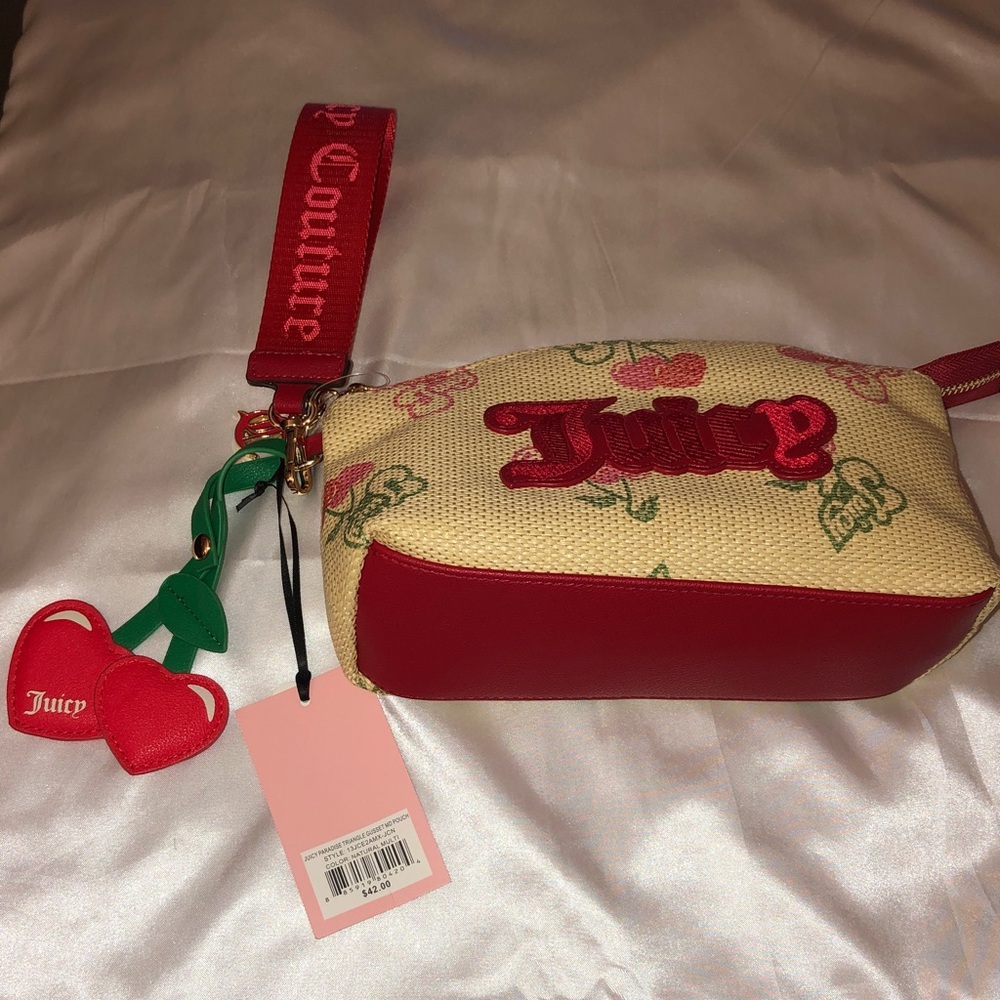 Juicy Couture Juicy Paradise Natural Multi Triangle Gusset Medium Pouch NWT